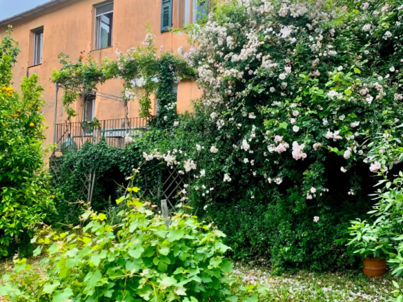 Large village house with garden